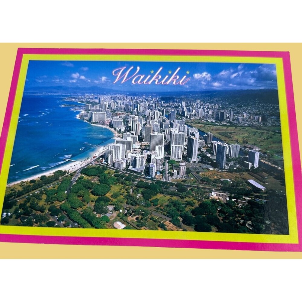Vintage Waikiki Hawaii Postcard By Phil Mattes SKU 0215